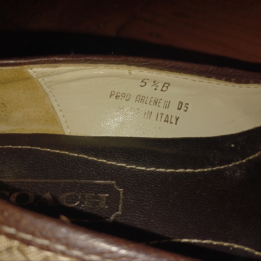 Coach Women's Signature Kitten Heels In Signature Print With Bow In Brown - Picture 6 of 8
